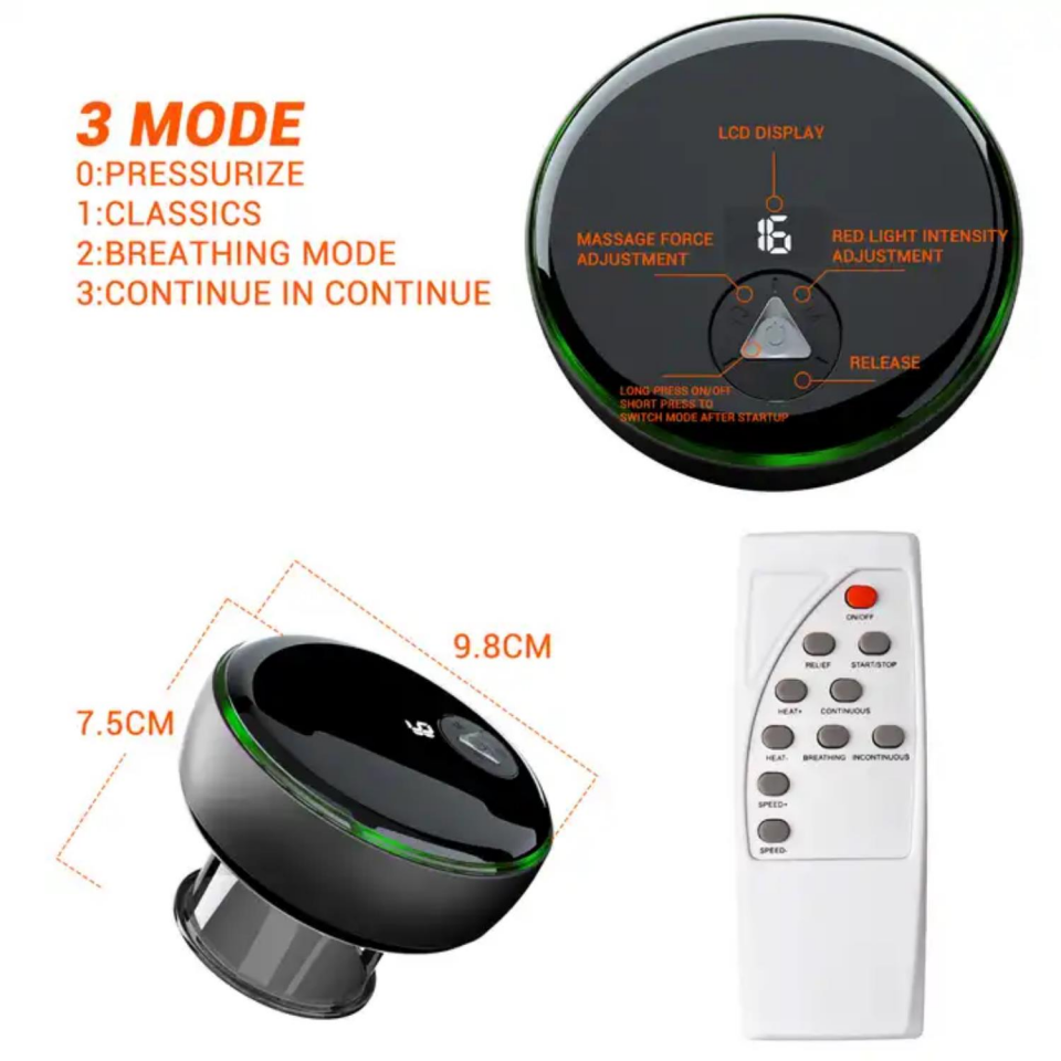 Kumandalı Akıllı Masaj Kupa Cihazı 2 Adet