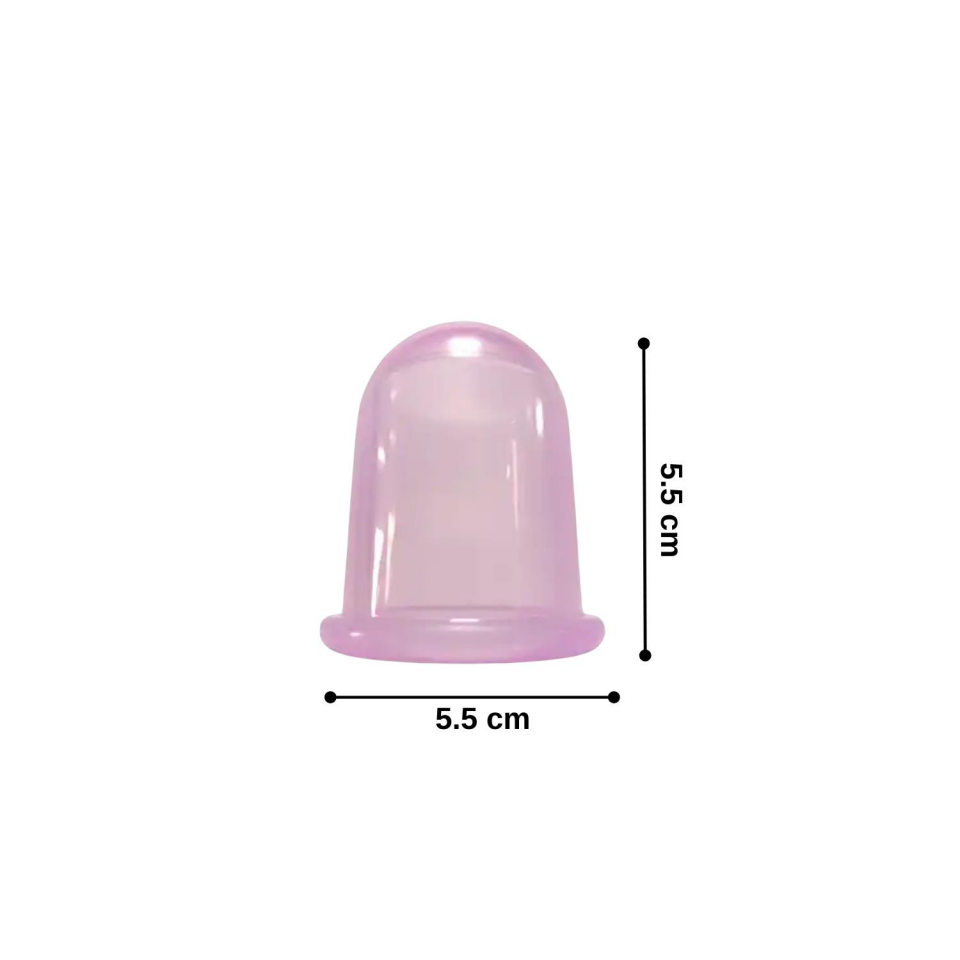 Silikon Vakumlu Yüz & Boyun Masaj Kupası Mor Renk Orta Boy