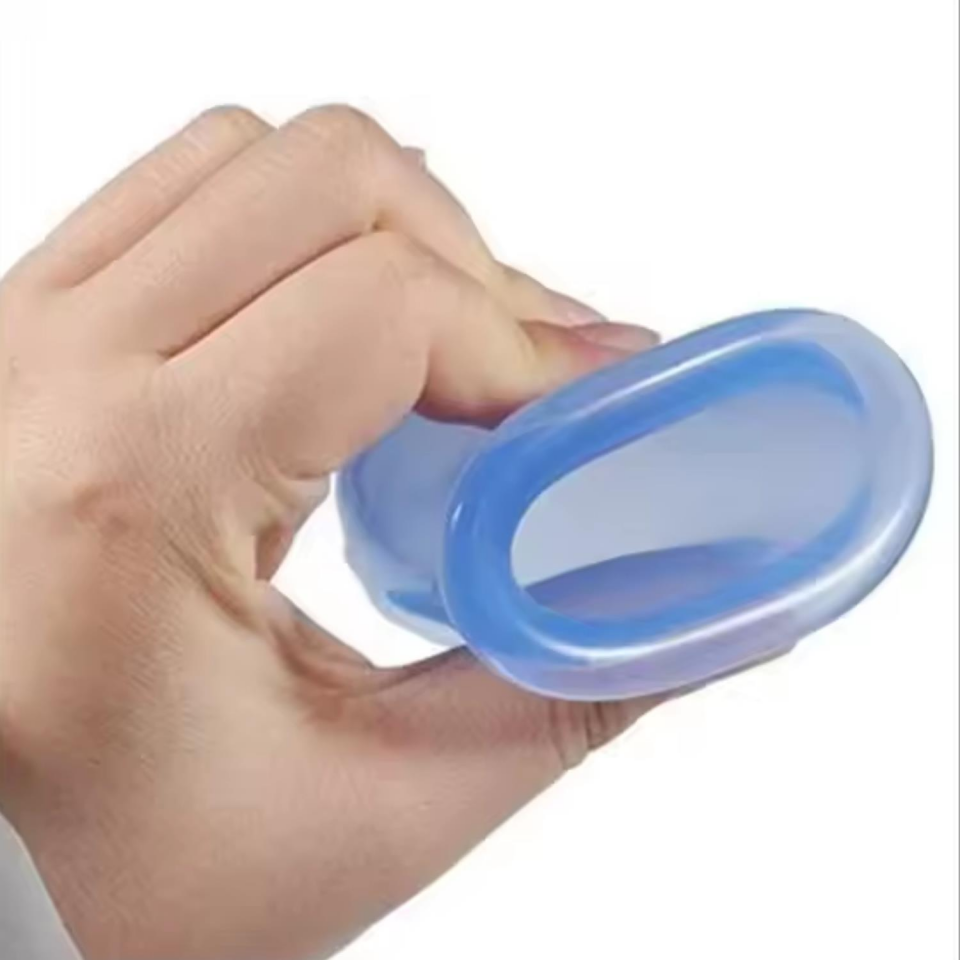 Silikon Vakumlu Yüz & Boyun Masaj Kupası Mavi Renk Orta Boy