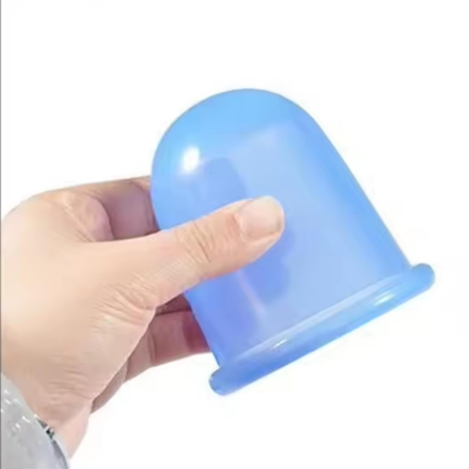 Silikon Vakumlu Selülit Masaj Kupası Mavi Renk En Büyük Boy
