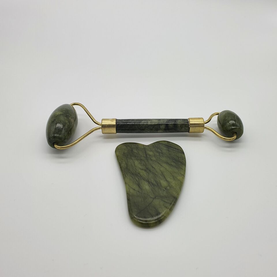 Yeşim Taşı Gua Sha Yüz Masaj Seti