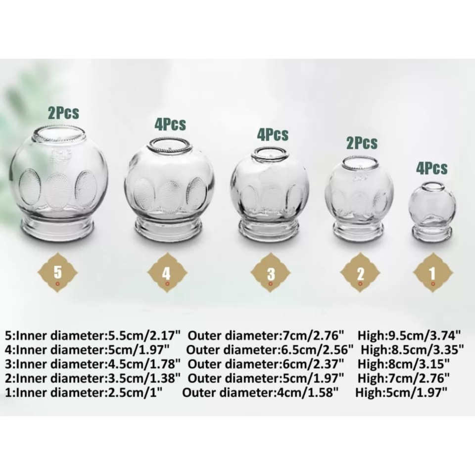 Cam Masaj ve Hacamat Kupa Seti 16 'lı Parça