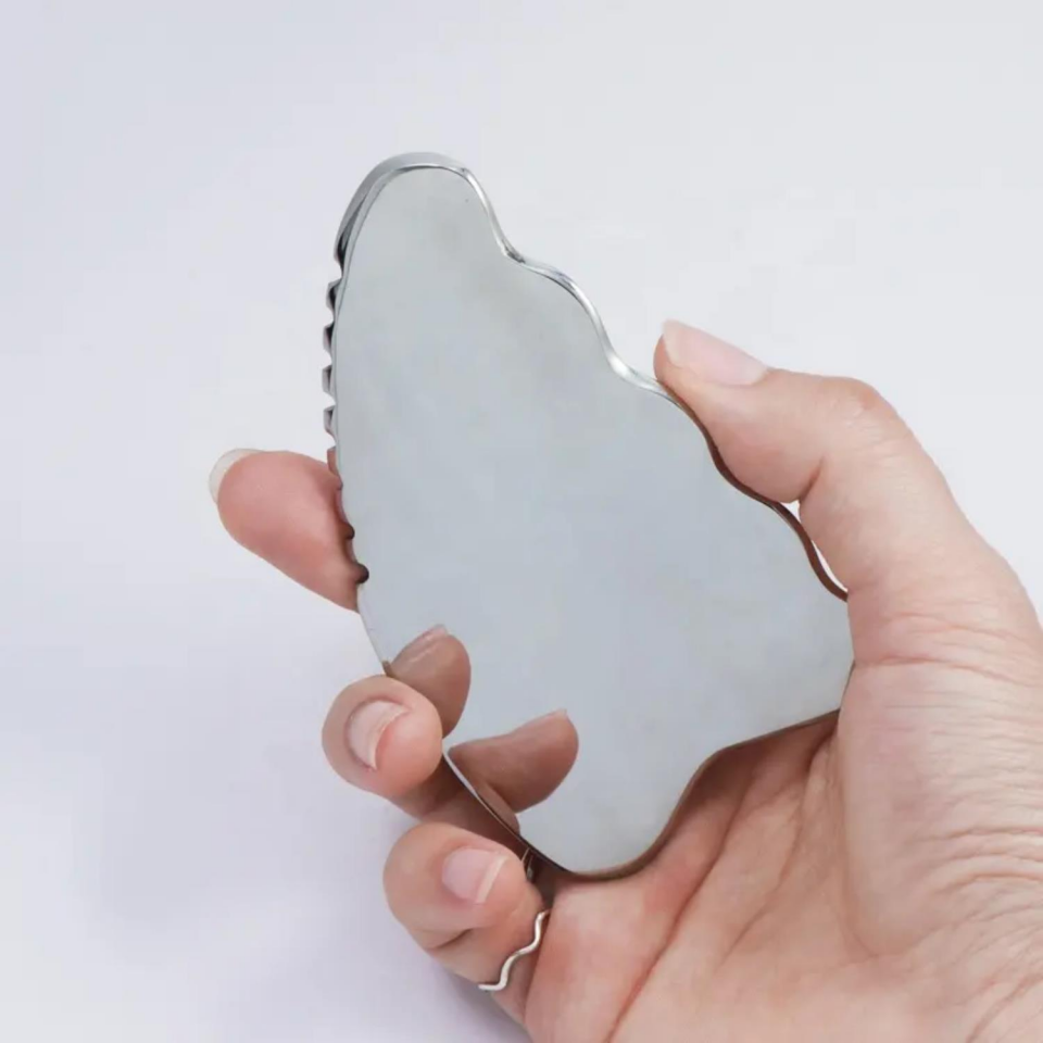 Metal Yüz Masaj Aleti Face Guasha Face Yoga Dalgalı Graston Aparatı