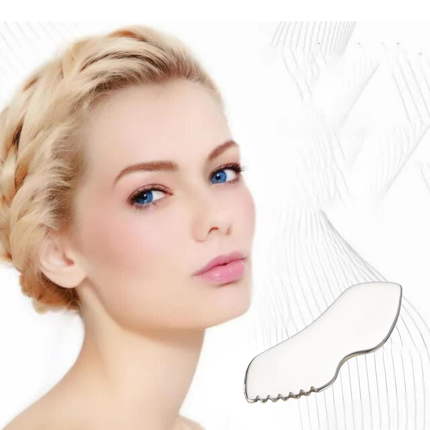 Metal Yüz Masaj Aleti Face Guasha Face Yoga Kelebek Graston Aparatı
