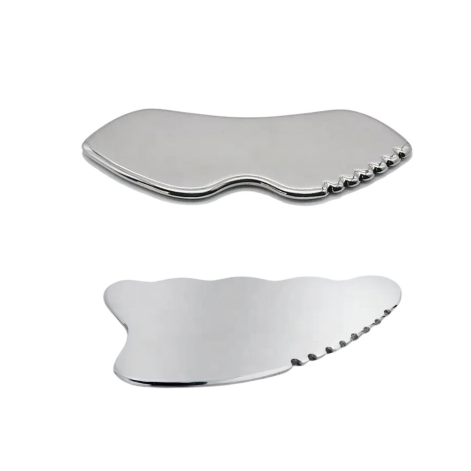 Face Yoga Metal Yüz Masaj Aleti Face Guasha 2 'li Graston Set