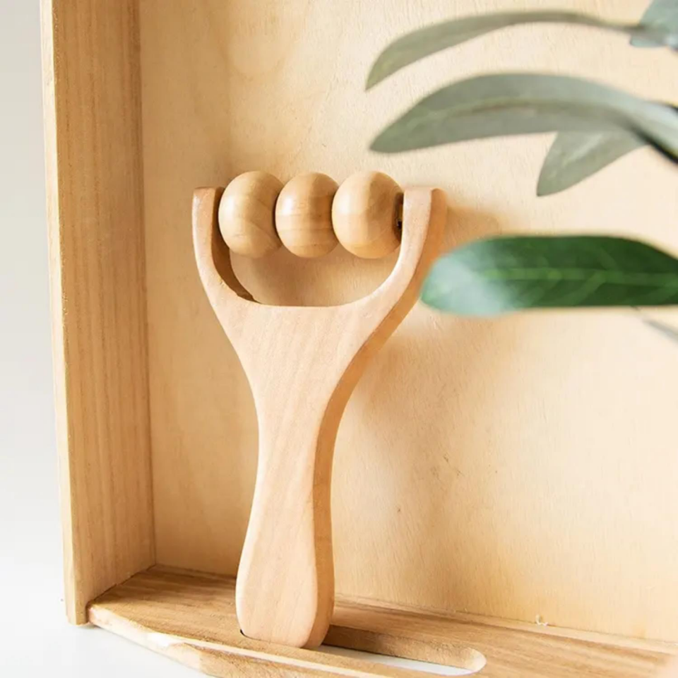 Madero Terapi & Selülit Ahşap Yüz Masaj Rulosu Model 3