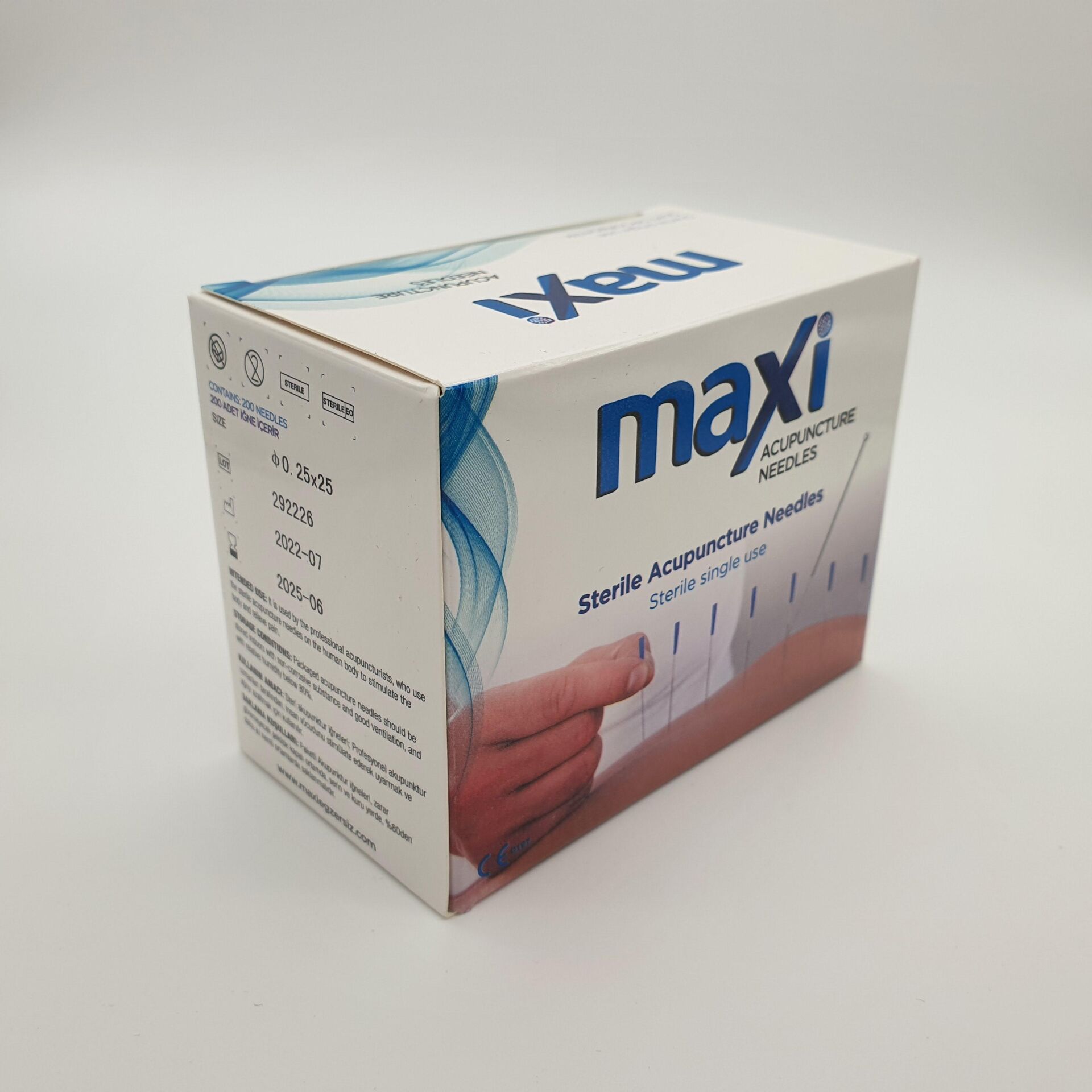 Akupunktur İğnesi Çeşitleri 200 Adet Tek Kutu 0.25*25 mm