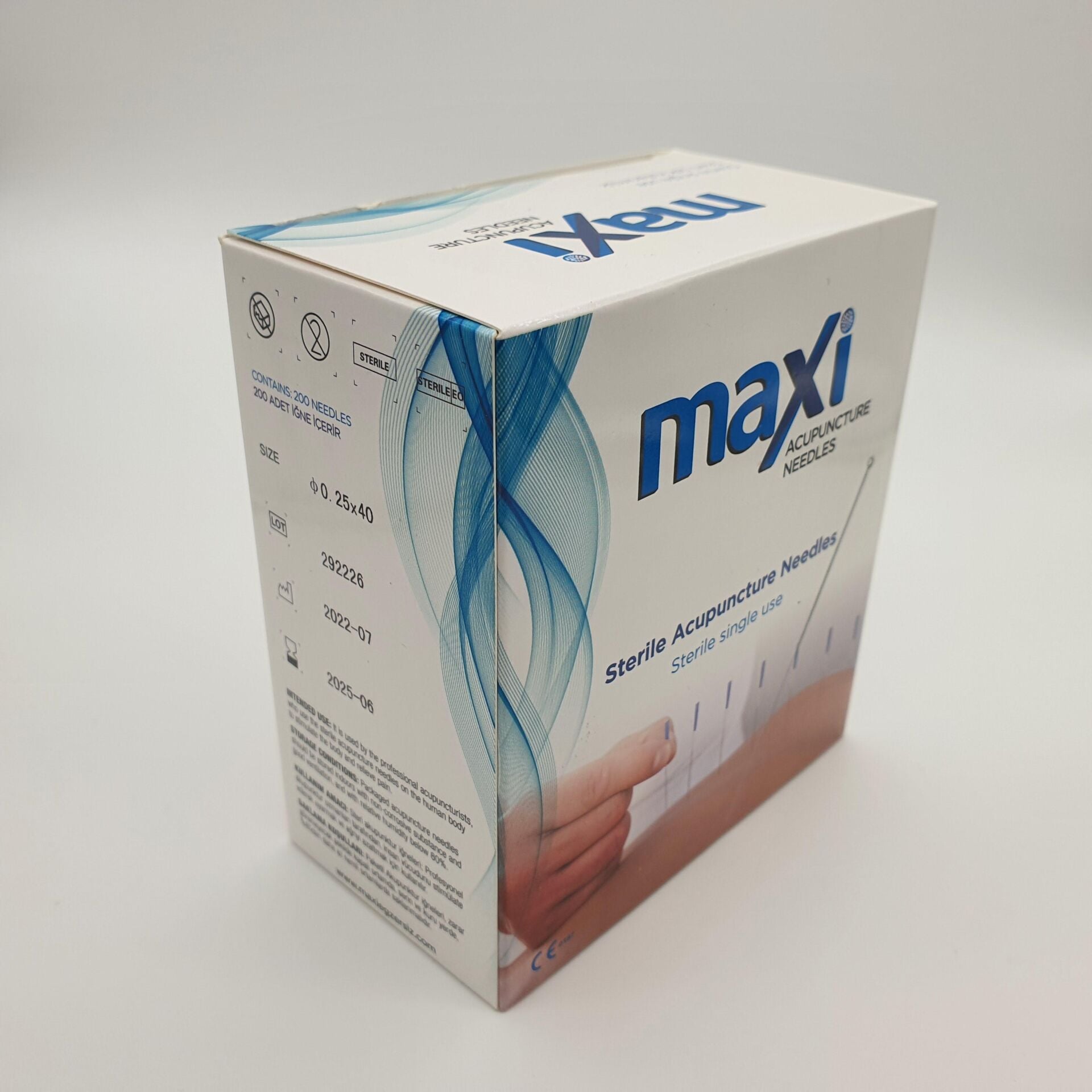 Akupunktur İğnesi Çeşitleri 200 Adet Tek Kutu 0.25*40 mm
