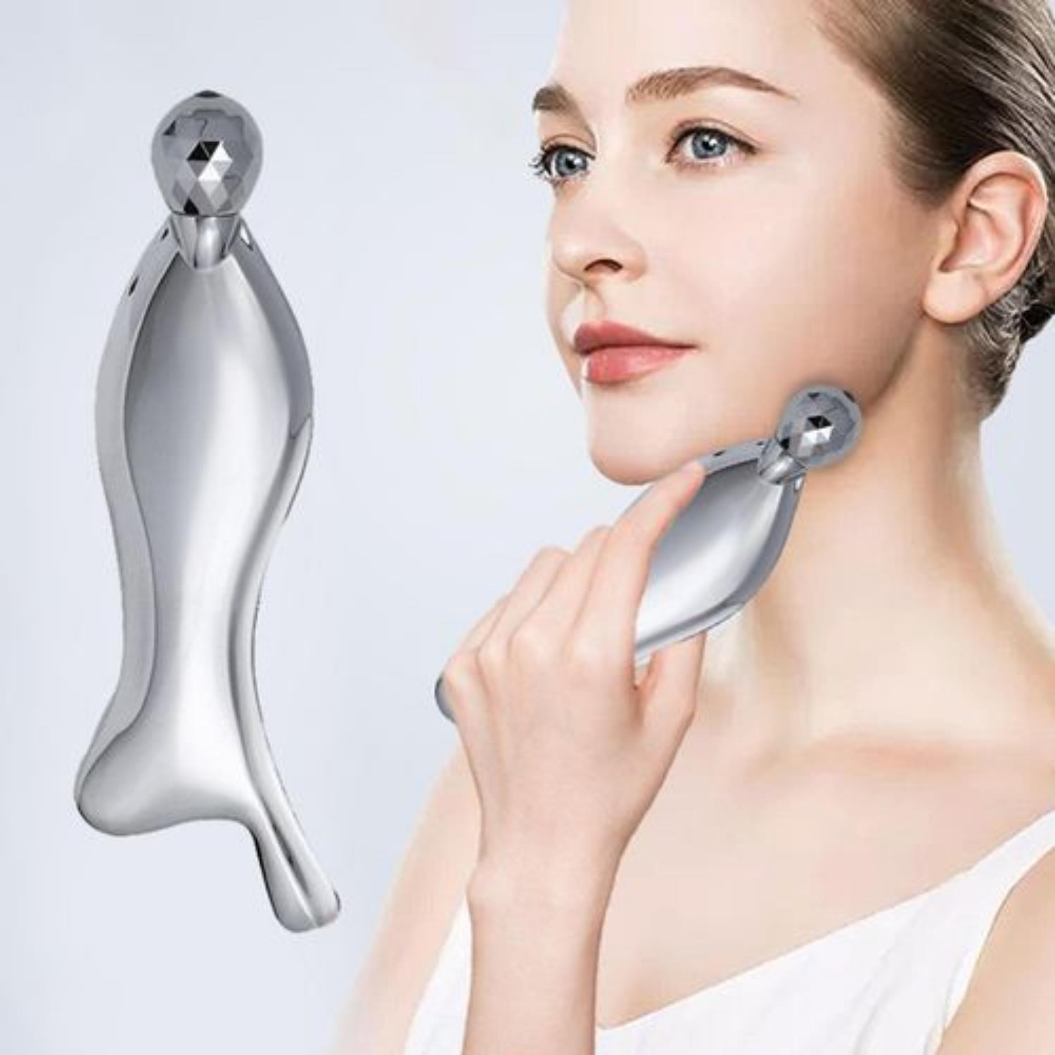 Metal Yüz Masaj Aleti Face Yoga Guasha 3D Roller Graston Aparatı
