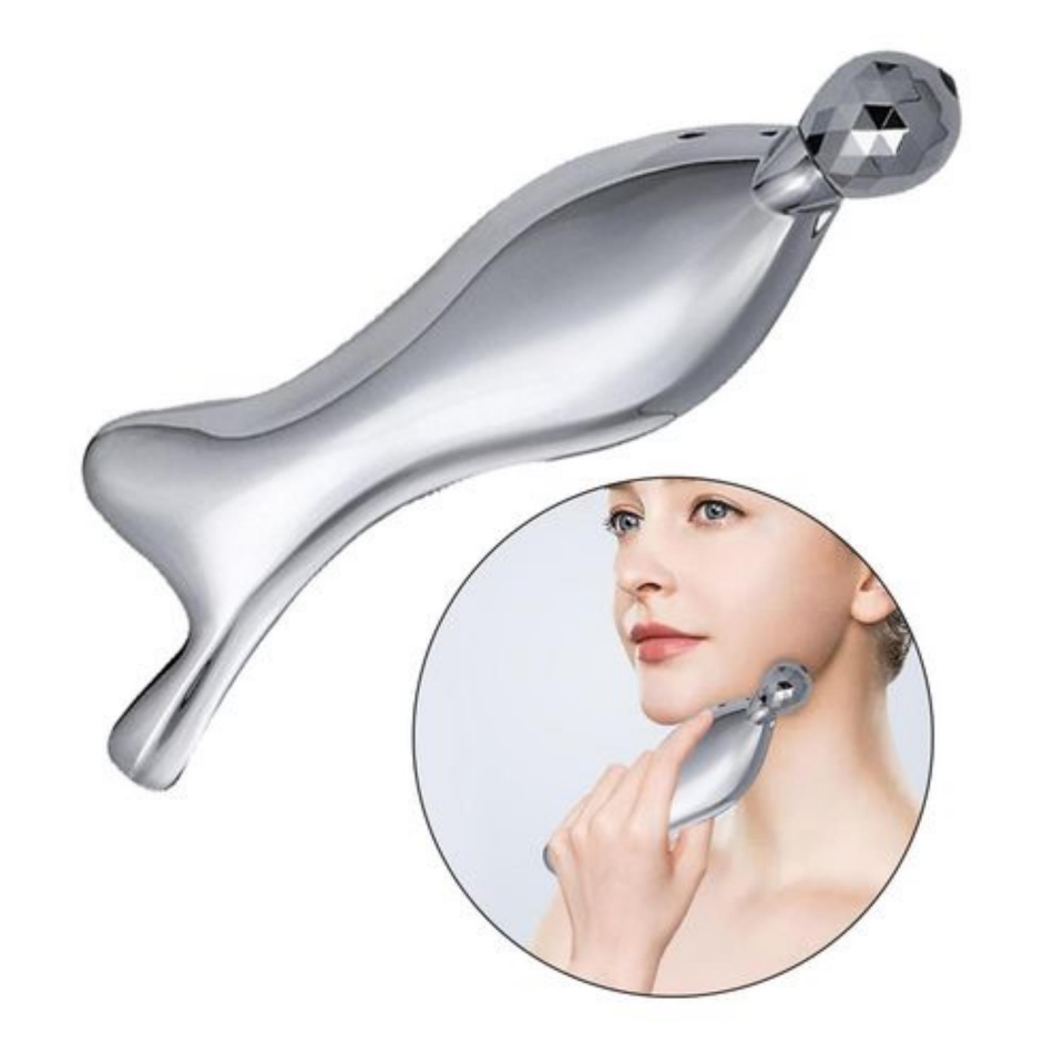 Metal Yüz Masaj Aleti Face Yoga Guasha 3D Roller Graston Aparatı