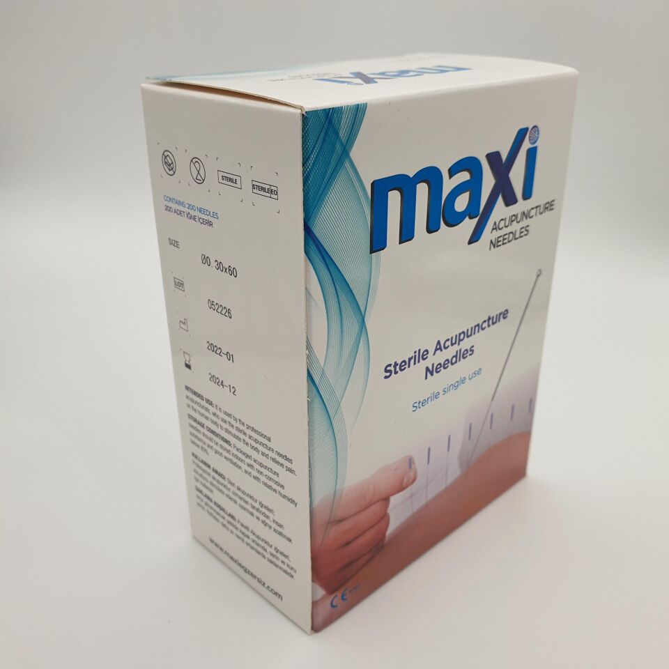 Akupunktur İğnesi Çeşitleri 200 Adet Tek Kutu 0.30*60 mm