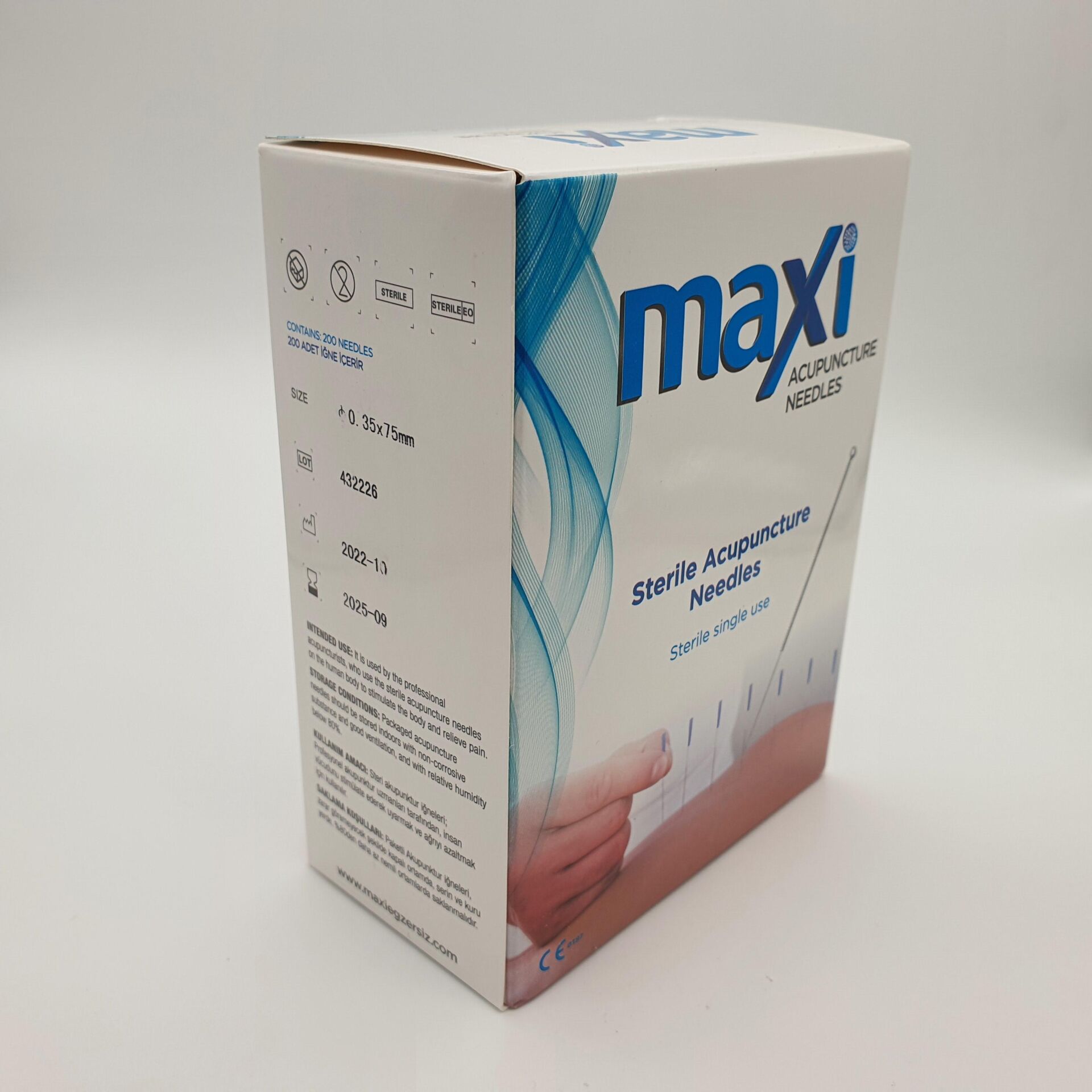 Akupunktur İğnesi Çeşitleri 200 Adet Tek Kutu 0.35*75 mm