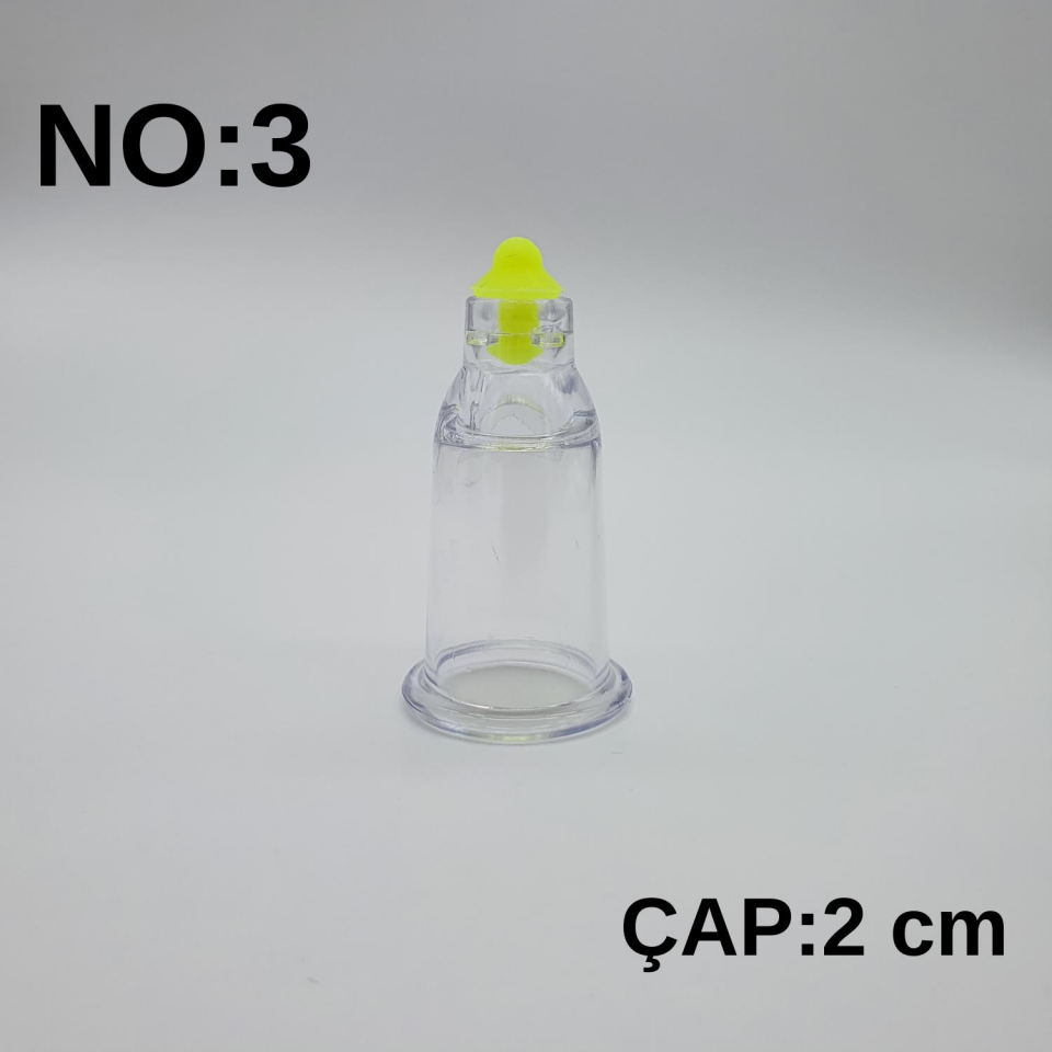 Hacamat & Masaj Kupası No:3 Silikon Tıpalı 100 adet