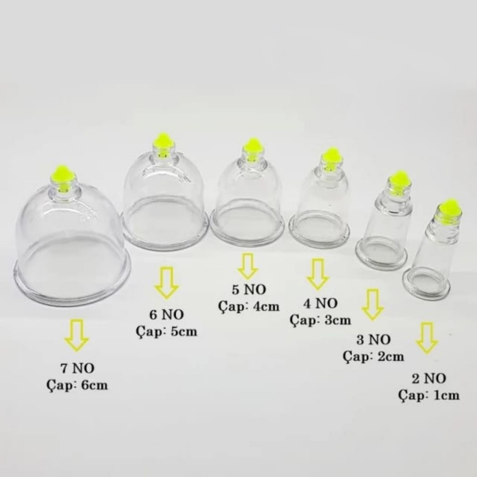 Hacamat & Masaj Kupası No:3 Silikon Tıpalı 100 adet