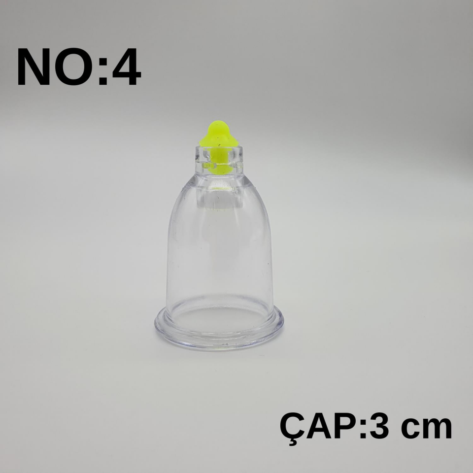 Hacamat & Masaj Kupası No:4 Silikon Tıpalı 100 adet