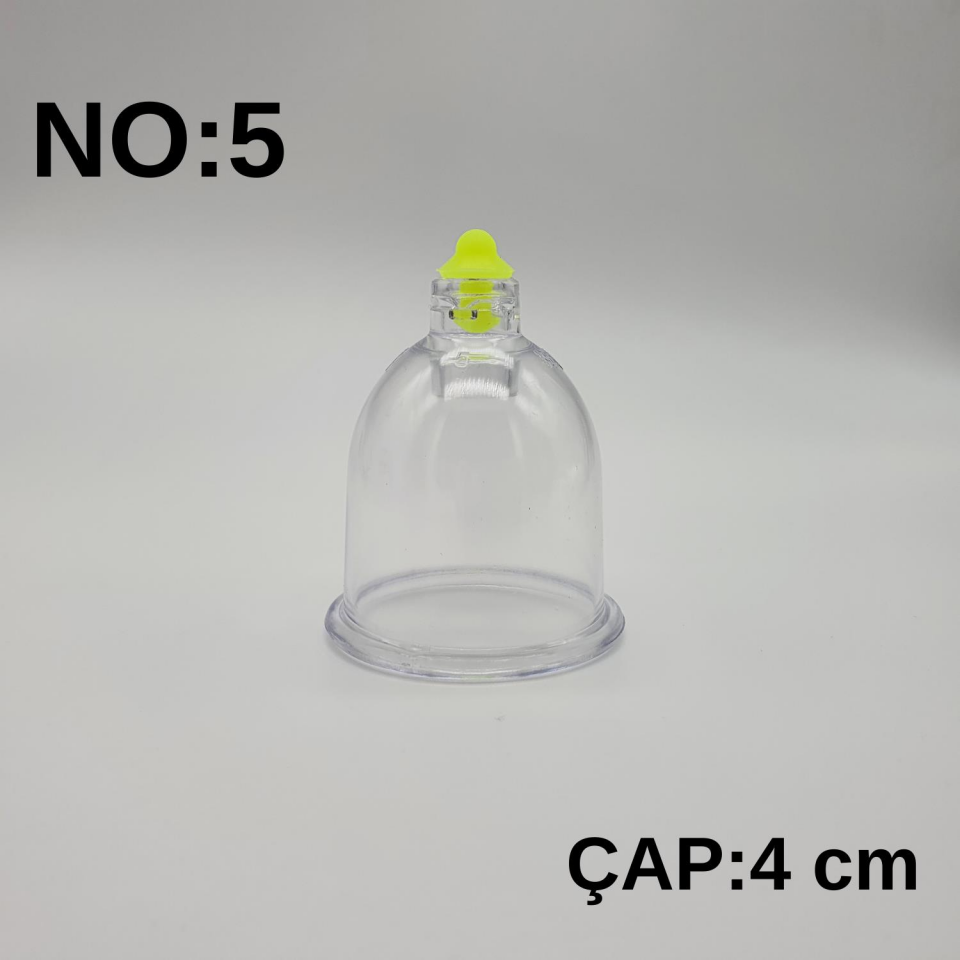 Hacamat & Masaj Kupası No:5 Silikon Tıpalı 100 adet