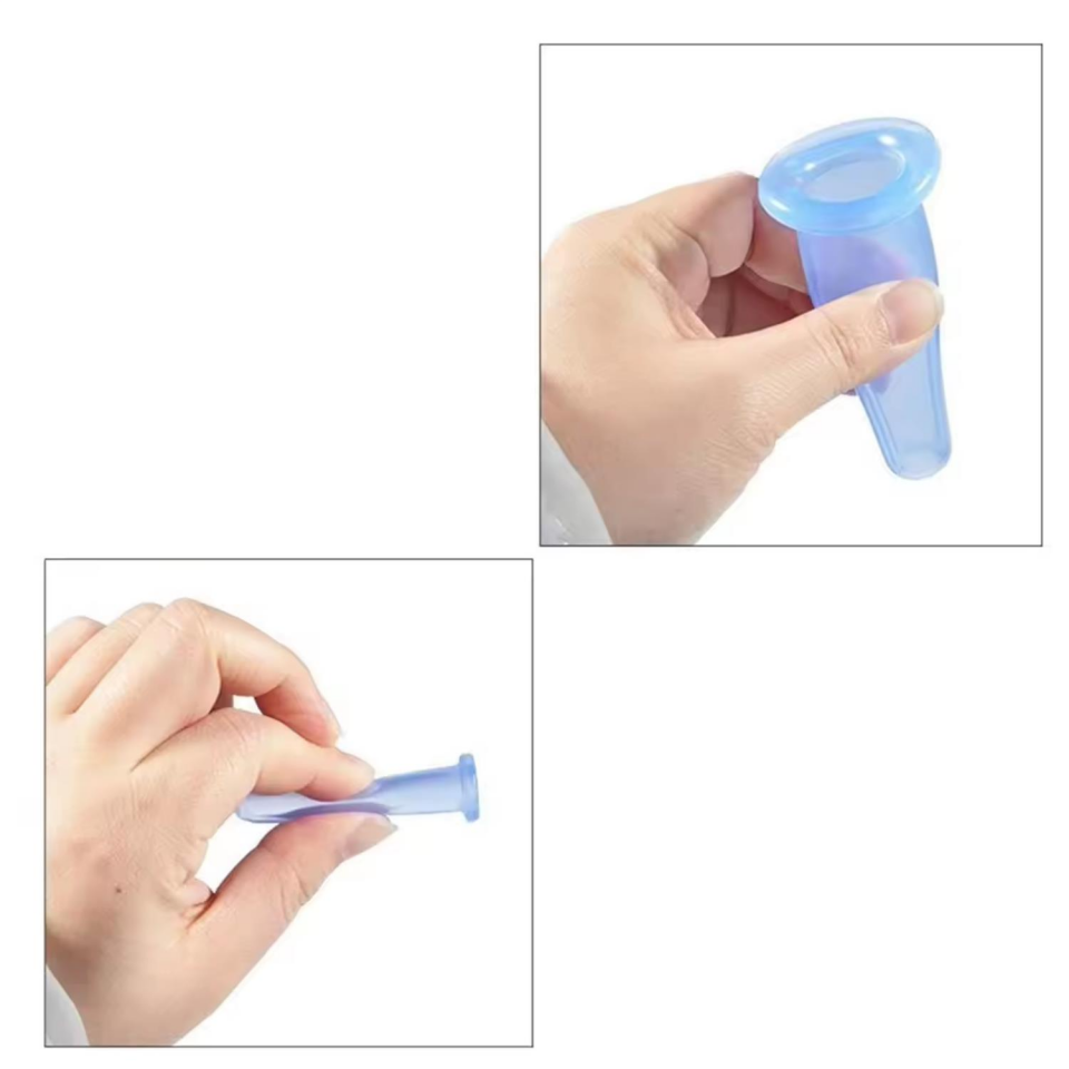 Silikon Vakumlu Yüz Masaj Kupa Seti  2'li Mavi Renk