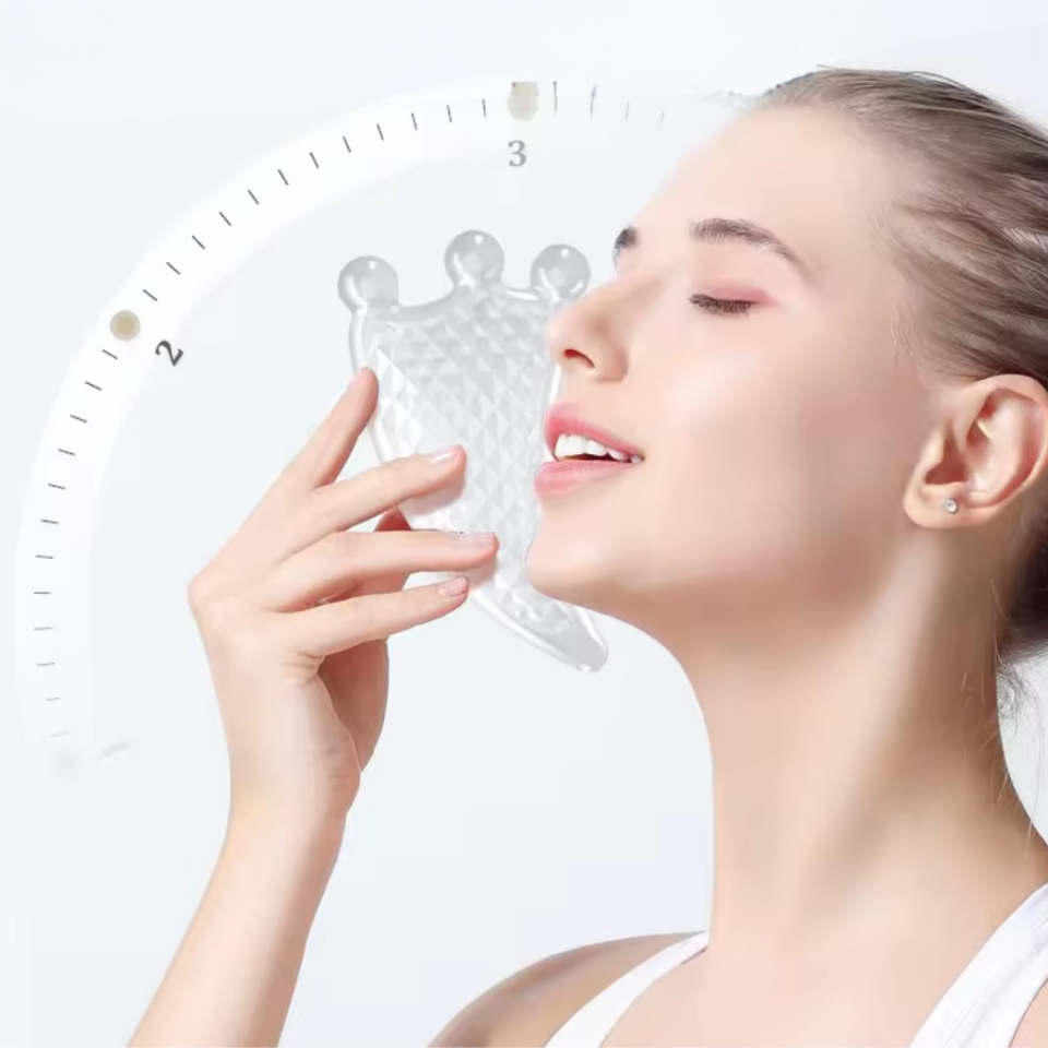 Guasha Masaj Aparatı Kristal Reçine Gua Sha 3 Toplu Yüz Masaj Aparatı