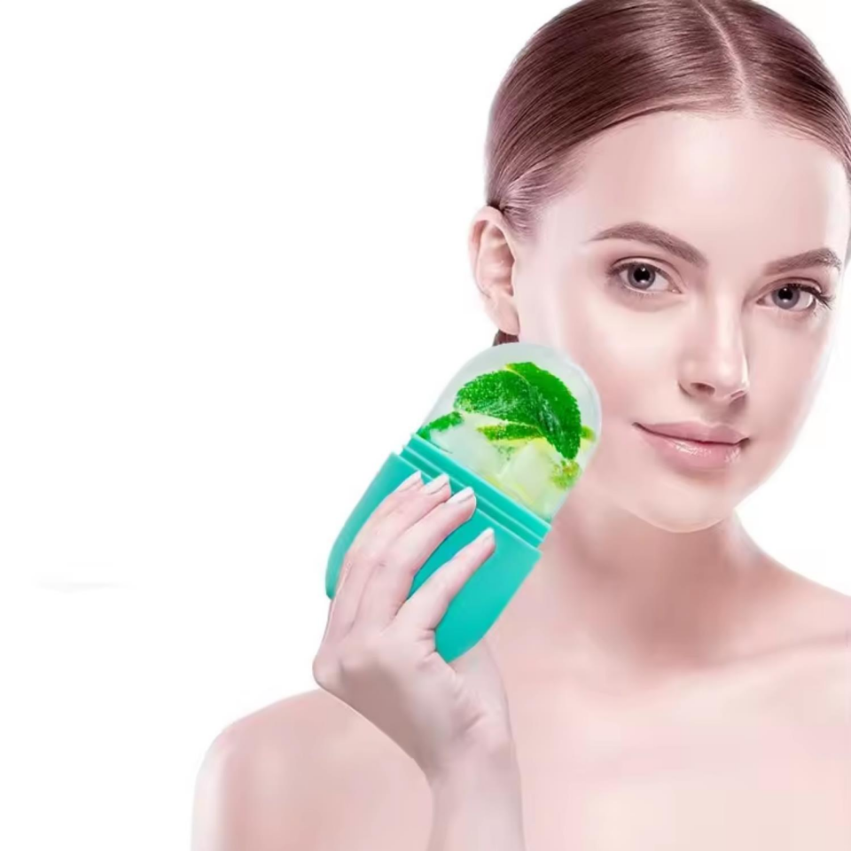 Slikon Yüz Buz Masaj Rulosu Yüz Sıkılaştırıcı Ice Face Roller Yeşil Renk