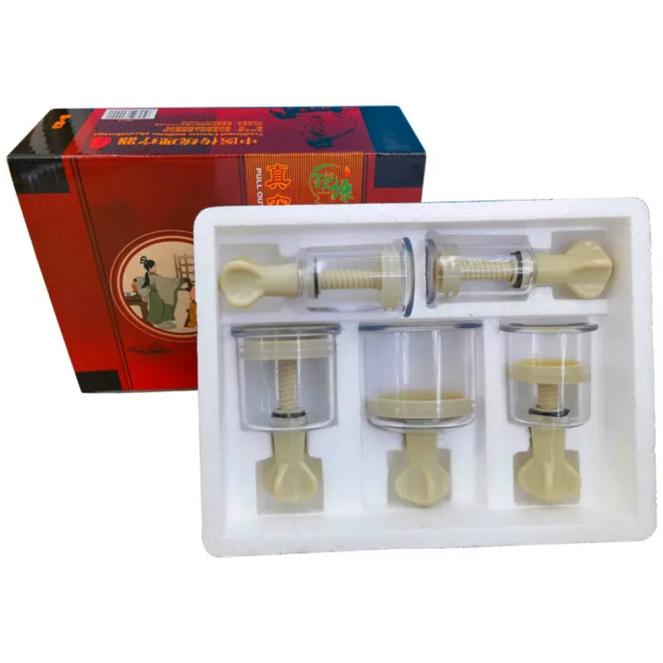 Çevirmeli Vakumlu Masaj Kupa 5'li Set