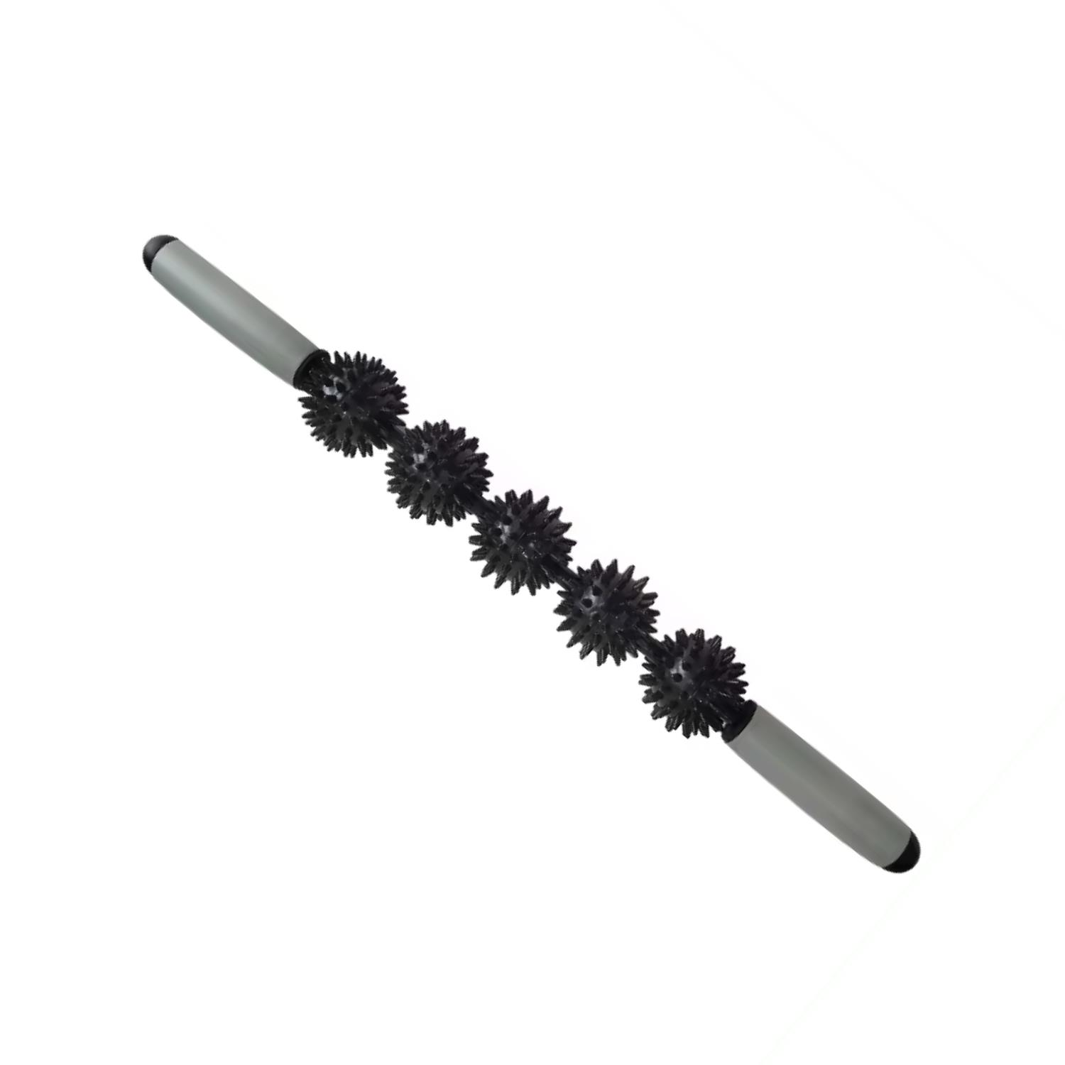 Dikenli Selülit & Masaj Sopası 5 Tekerlekli Siyah Renk