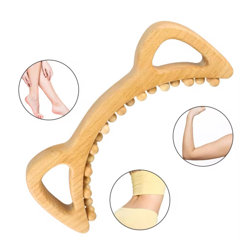 Tutma Kollu Ahşap Graston Madero Terapi ve Selülit Masaj Aleti Model 1