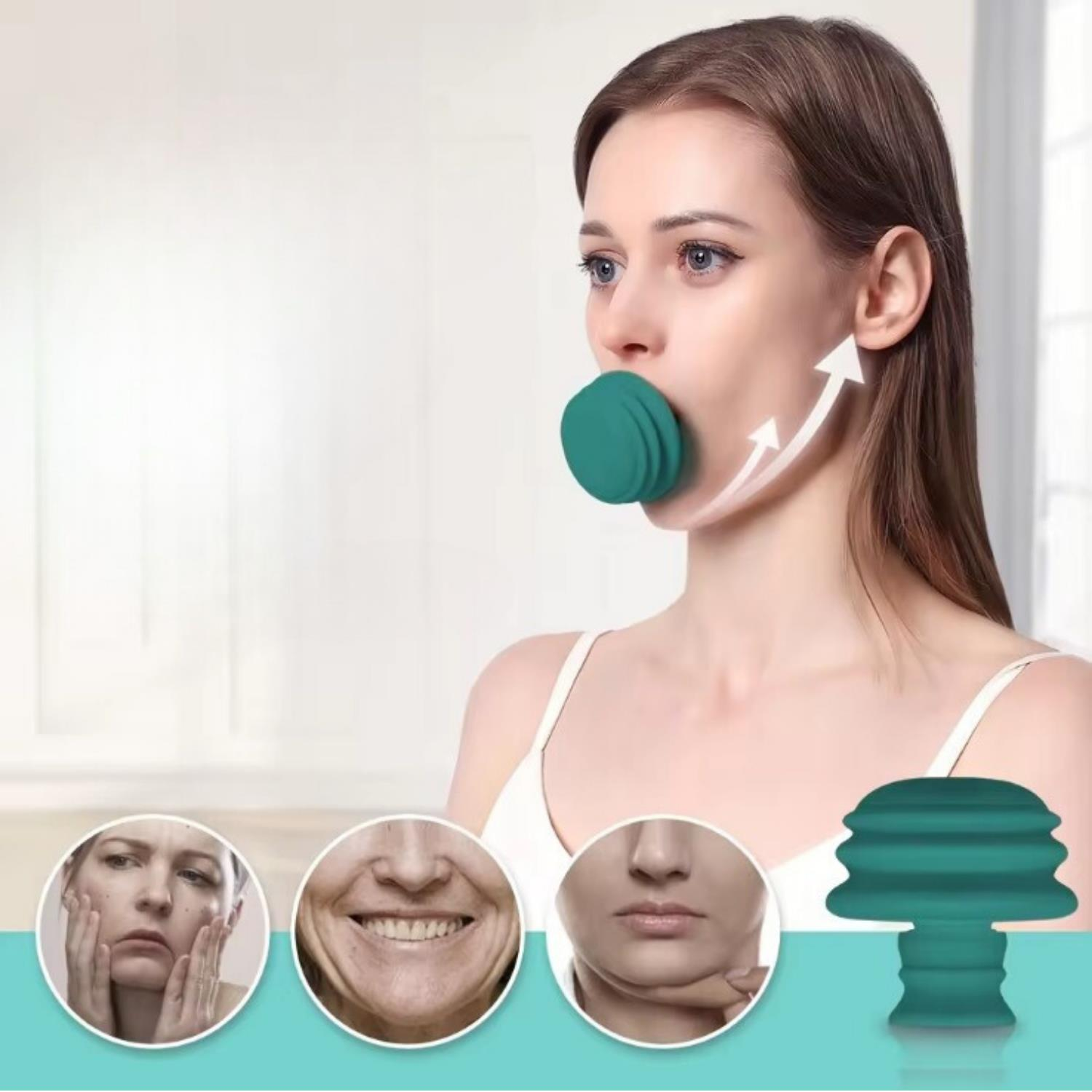 Jawline Gıdı Yanak İnceltme V Hattı Katmanlı Çene Egzersiz Face Yoga Aleti