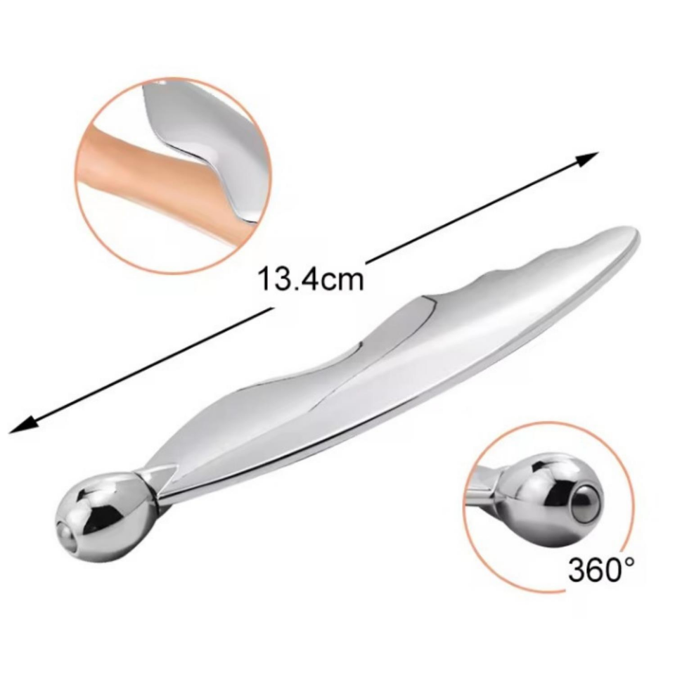 Metal Cilt Sıkılaştırıcı Face Yoga 3D Roller Kelebek Gua Sha Yüz Masaj Graston Aparatı
