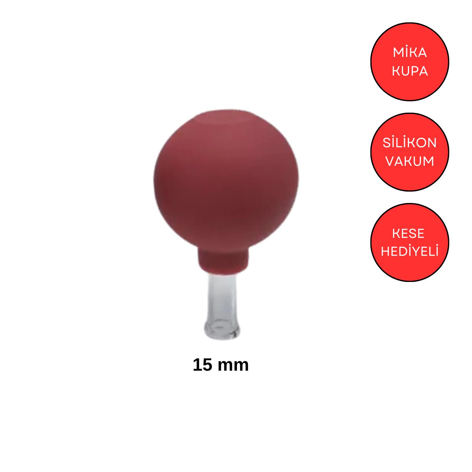 Mika Silikon Vakumlu Göz ve Burun Çevresi Masaj Kupası No:1 Kırmızı Renk