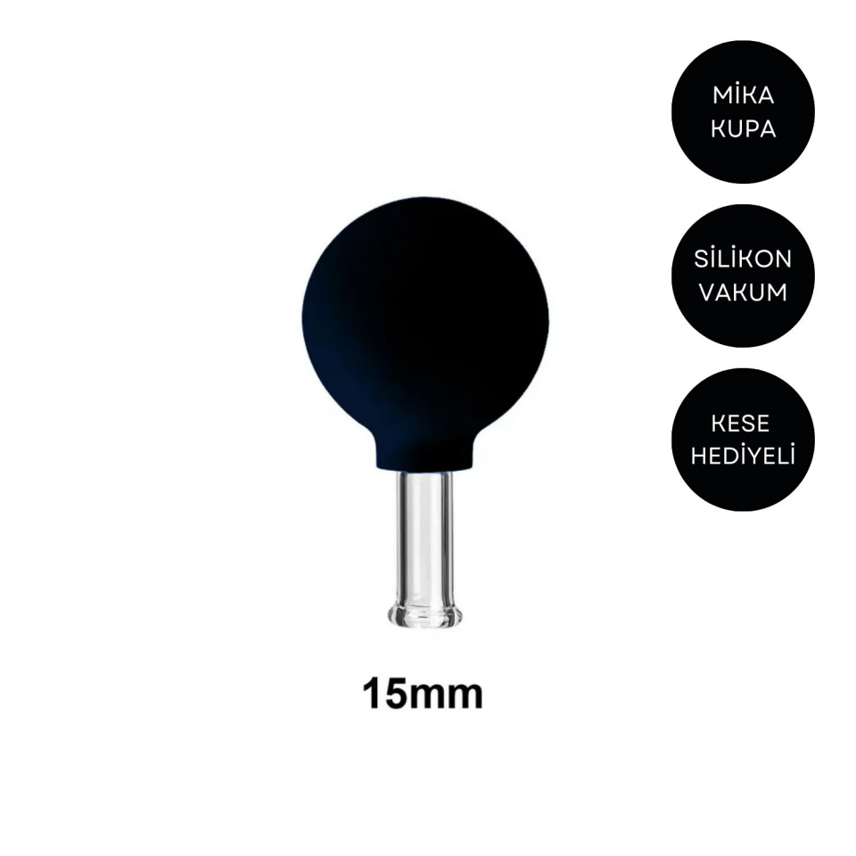 Mika Silikon Vakumlu Göz ve Burun Çevresi Masaj Kupası No:1 Siyah Renk