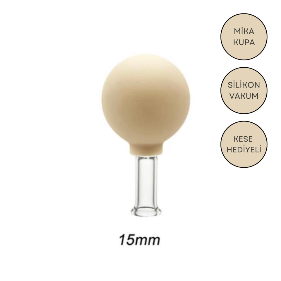 Mika Silikon Vakumlu Göz ve Burun Çevresi Masaj Kupası No:1 Bej Renk