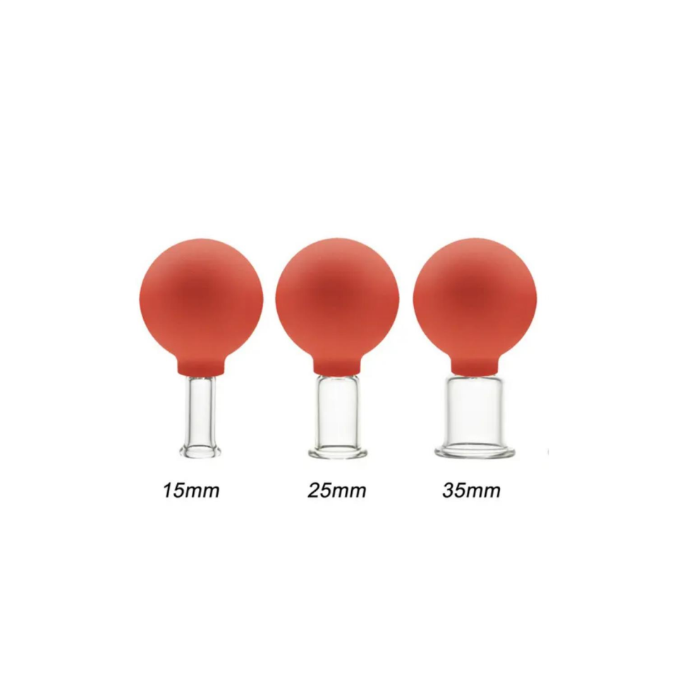 Mika Silikon Vakumlu Yüz Masaj Kupası 3'lü Set Turuncu Renk