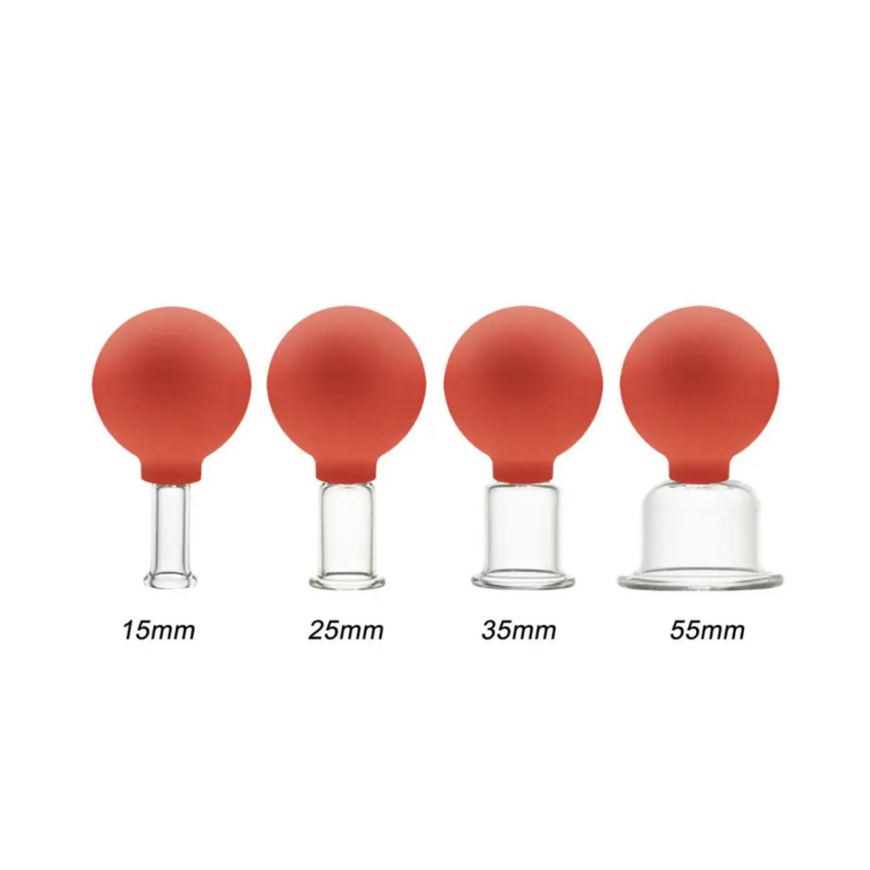 Mika Silikon Vakumlu Yüz Masaj Kupası 4'lü Set Turuncu Renk