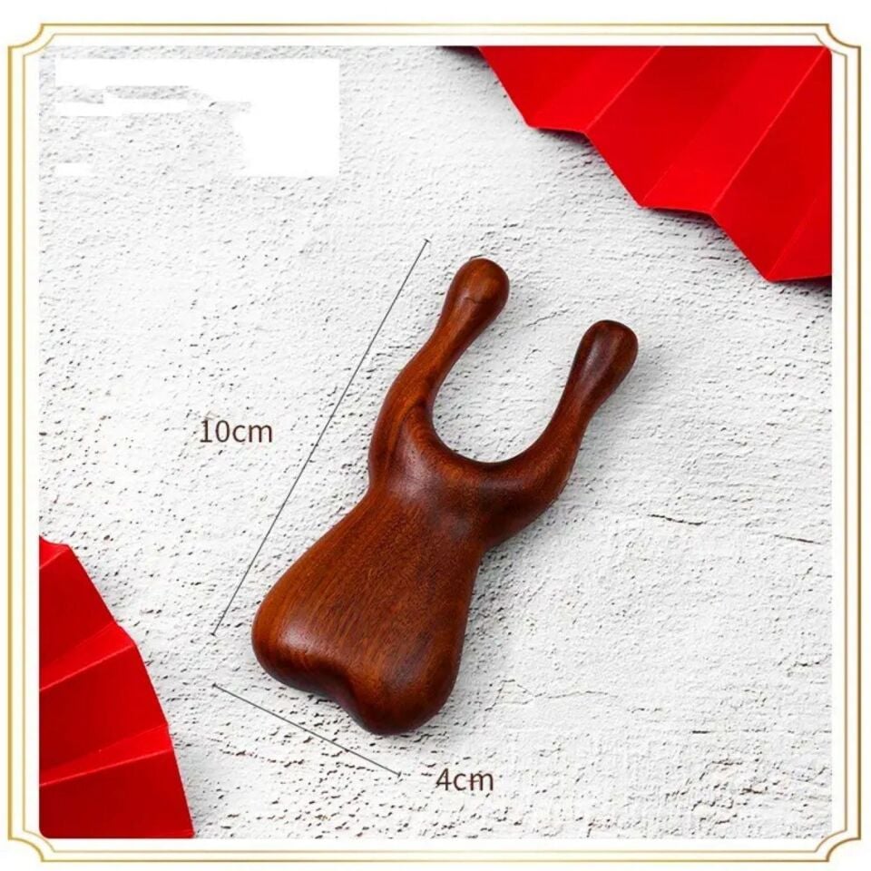 Ahşap Sandal Ağacı Gugu Masaj Yüz ve Burun Gua Sha Masaj Aparatı