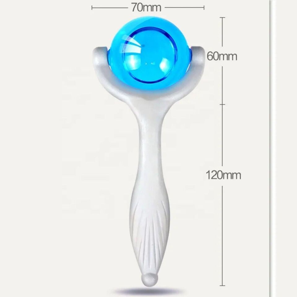 Face Yoga İce Roller Sıcak ve Soğuk Gua Sha Yüz Masaj Silindiri Mavi Renk