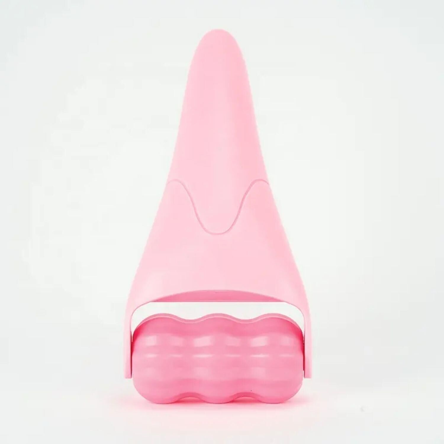 Face Yoga Ice Roller Gua Sha Tırtıklı Yüz Masaj Aparatı Pembe Renk