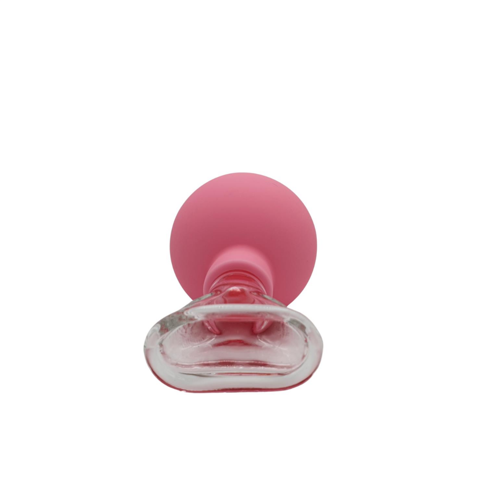 Silikon Vakumlu Cam Yüz Masaj Kupası 5’li Set Pembe Renk