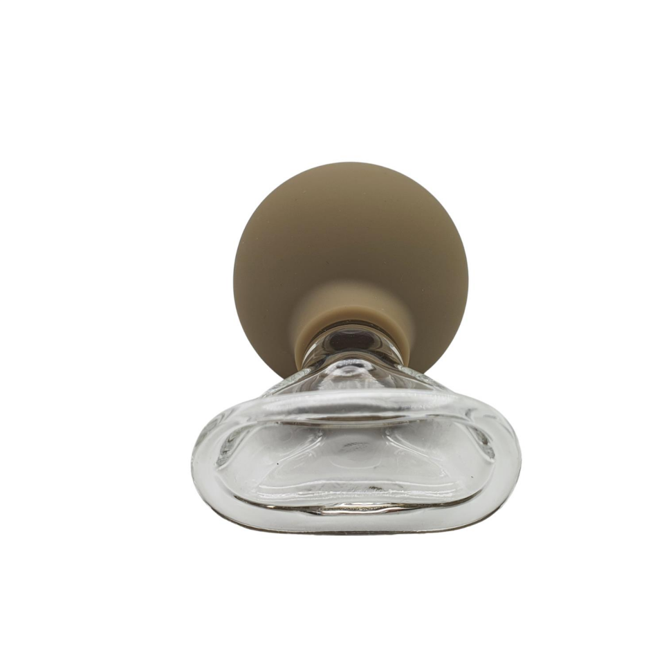 Silikon Vakumlu Cam Yüz Masaj Kupası 5’li Set Bej Renk