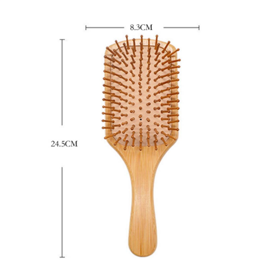 Bambu Dişli Tarak Ahşap Saç Fırçası