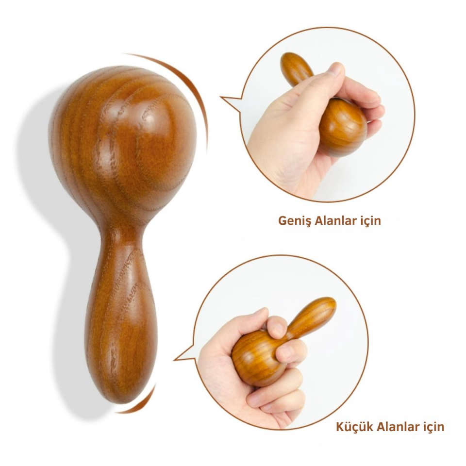 Ahşap Yüz Masaj Aparatı Gua Sha Graston Refleksoloji SPA Aleti