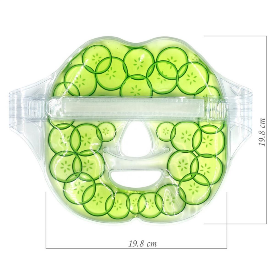 Salatalık Desenli Soğuk Sıcak Jel Yüz Maskesi Buz Rahatlatıcı Kozmetik Yüz Yogası Maske