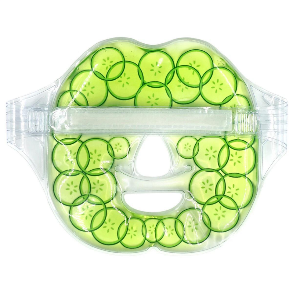 Salatalık Desenli Soğuk Sıcak Jel Yüz Maskesi Buz Rahatlatıcı Kozmetik Yüz Yogası Maske