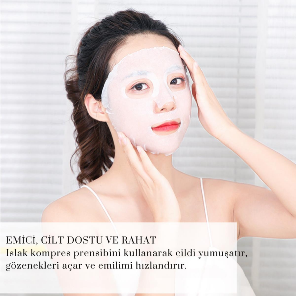 Tek Kullanımlık Pamuk Yüz Bakım Maskesi Yüz Yogası 10 'lu Maske