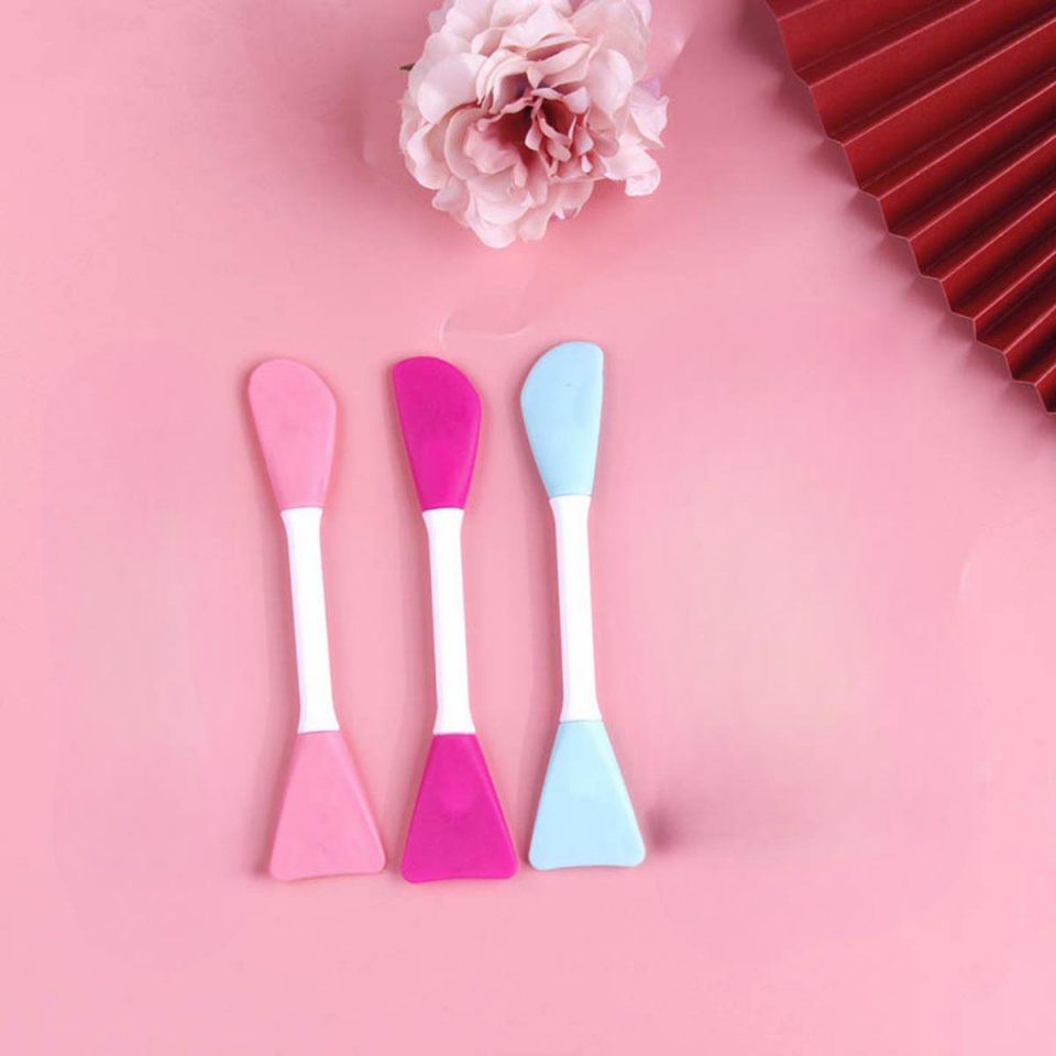 Çift Taraflı Silikon Yüz Makyaj Maske Fırçası 3'Lü Set