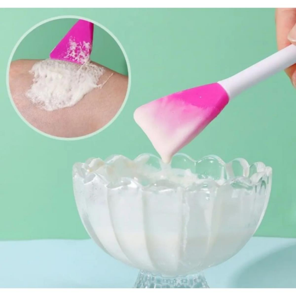 Silikon Yüz Temizleme Fırçası ve Maske Uygulama Spatulası