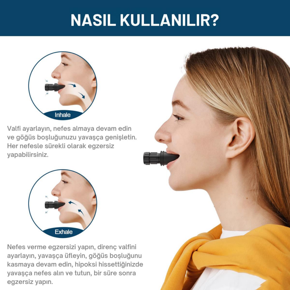 Face Yoga Ayarlanabilir Nefes Egzersiz Aleti Model 1