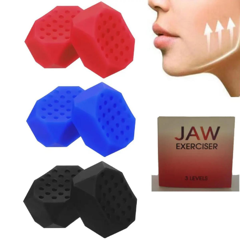 Face Yoga Başlangıç-Orta-Zor Jawline Çene Kası Egzersiz Topu 6'lı Set