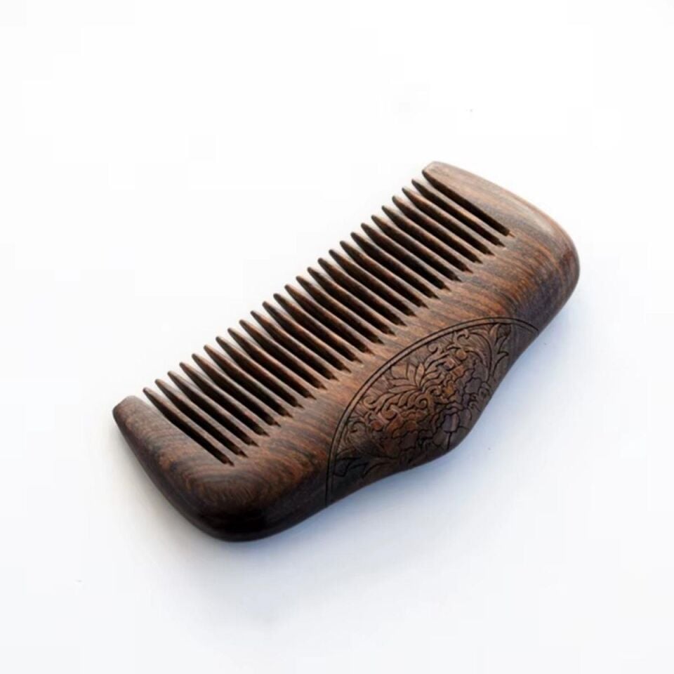 Ahşap Sandal Ağacı Gugu Masaj Yüz Masaj Gua Sha Saç Tarağı Model 9