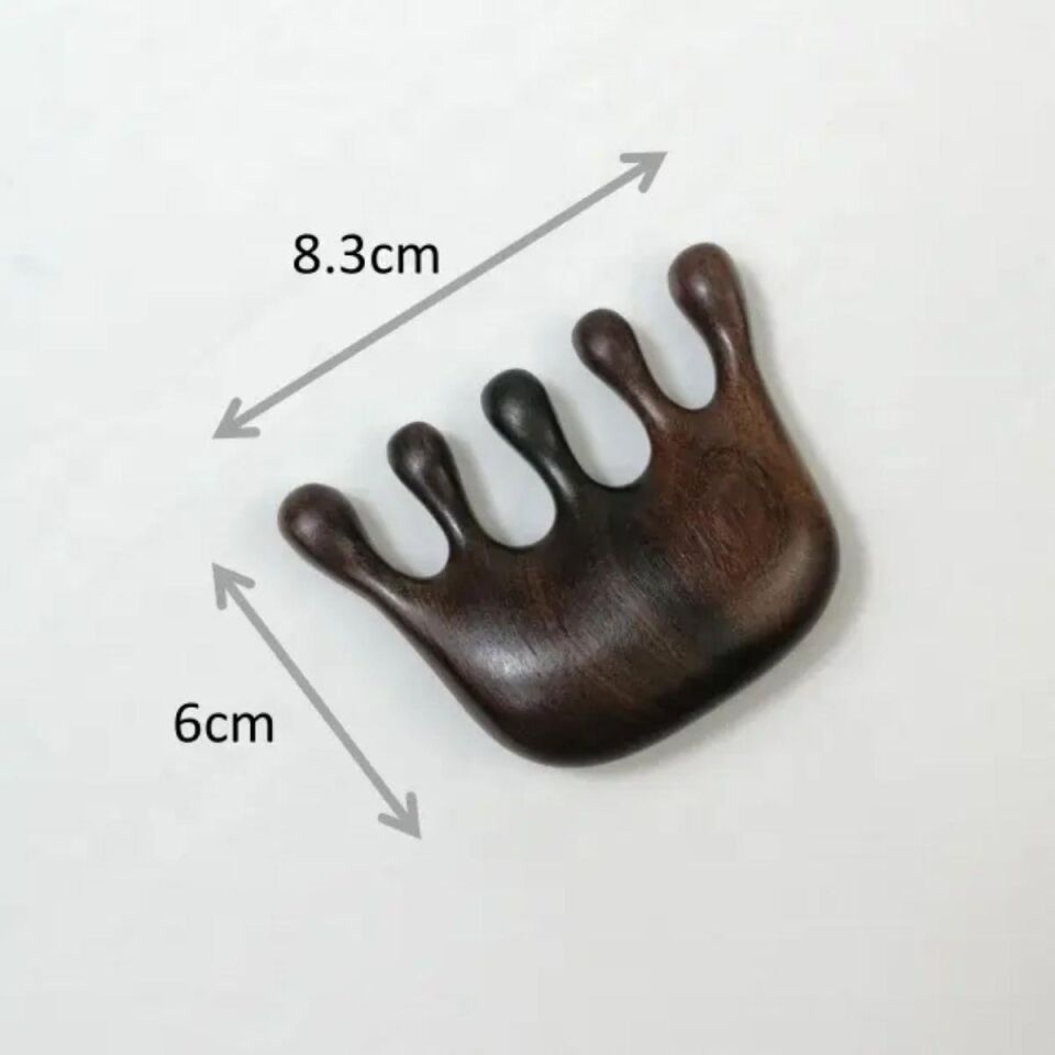 Ahşap Sandal Ağacı Gugu Masaj Yüz Masaj Gua Sha Saç Tarağı Model 12