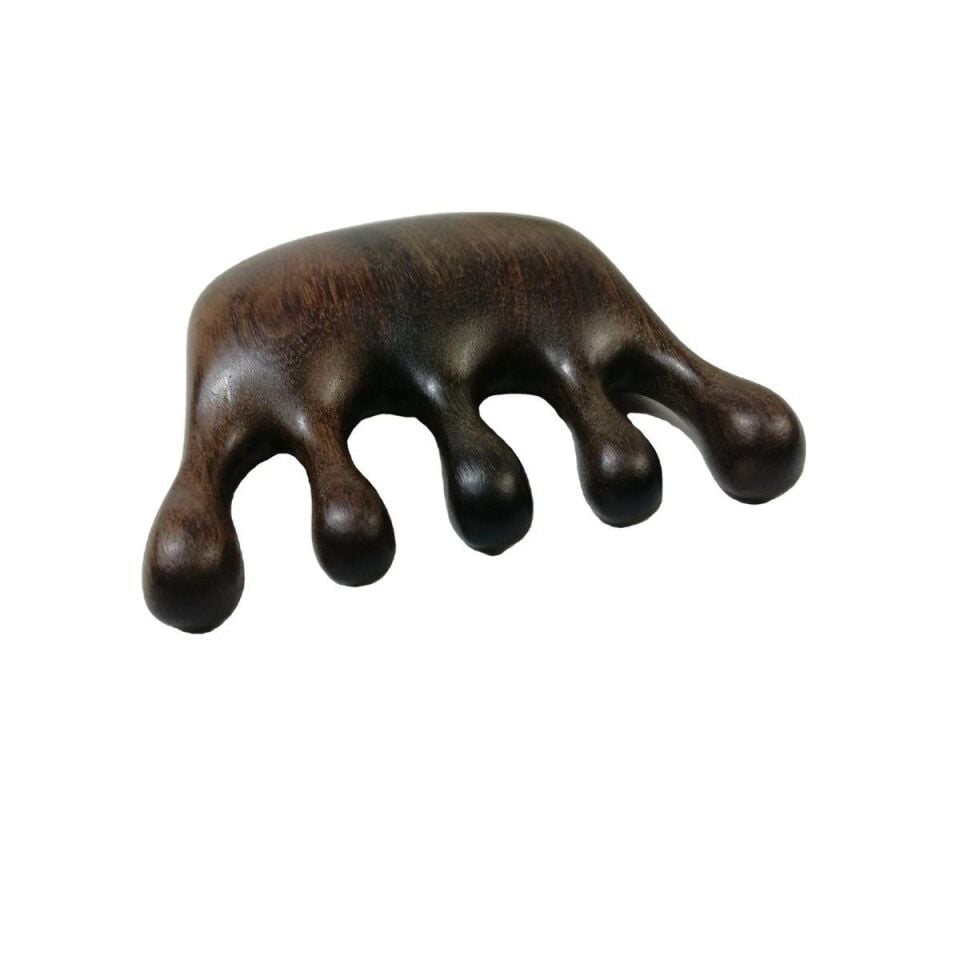 Ahşap Sandal Ağacı Gugu Masaj Yüz Masaj Gua Sha Saç Tarağı Model 12